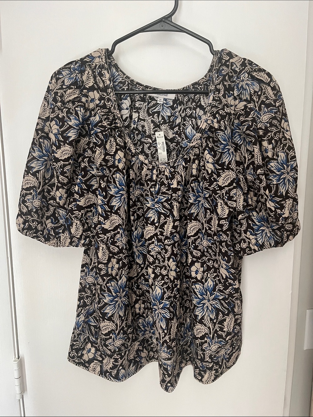 Madewell Floral Puff-Sleeve Women’s Top